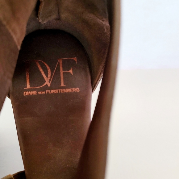 Diane von Furstenberg Opal Crisscross Wedge Sandal Sz 8.5 - Picture 7 of 12